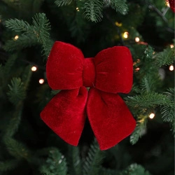 Kokarda welurowa czerwona świąteczna
