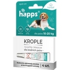 Happs Spot-on krople przeciwko pchłom i kleszczom dla średnich psów herbal