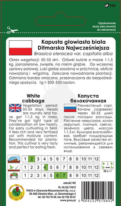 Kapusta biała Ditmarska 2 g PNOS