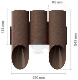 PALISADA OGRODOWA 3 MAXI BRĄZ