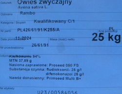 Owies Rambo kwalifikat C1