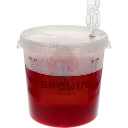 Pojemnik fermentacyjny z pokrywką i rurką kompletny