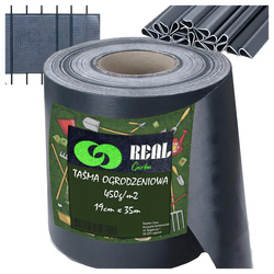 Taśma Ogrodzeniowa Antracyt 19 cm x 35 m