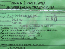 Mieszanka traw Uniwersalna/Tradycyjna 5 kg