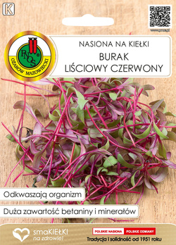 Nasiona na kiełki – Burak liściowy czerwony 10 g PNOS