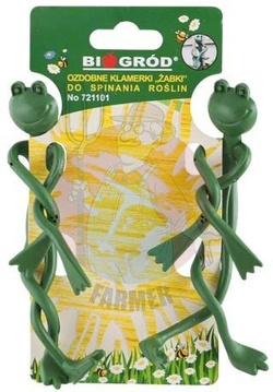 KLAMERKI OZDOBNE DO SPINANIA "ŻABKI" 2 szt