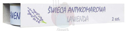 Świeca antykomarowa lawenda 2 szt