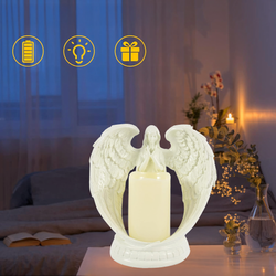 Figurka aniołek LED ze świeczką