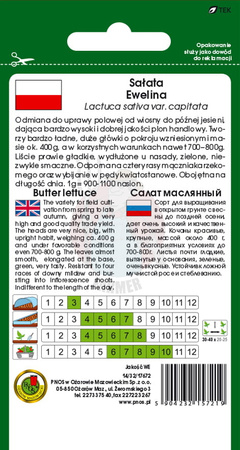 Sałata głowiasta masłowa Ewelina 1g