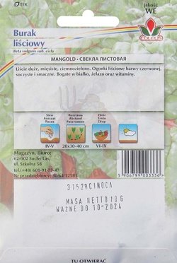 Burak liściowy 10 g