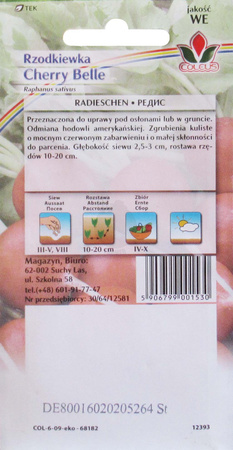 Rzodkiewka Cherry Belle 10 g nasiona Coleus