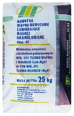 WAPNO NAWOZOWE ZAWIERAJĄCE MAGNEZ GRANULOWANE NAWOTAR 25 kg