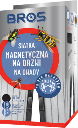 Siatka magnetyczna na drzwi 140-160 x 210-220 cm czarna