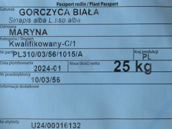 Gorczyca biała Maryna Kwalifikat C1
