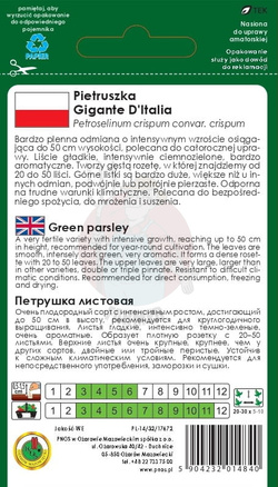 Pietruszka naciowa Gigante d'italia 5 g