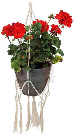 Makrama na doniczkę ze sznurka jutowego h100 cm