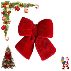 Kokarda welurowa czerwona świąteczna