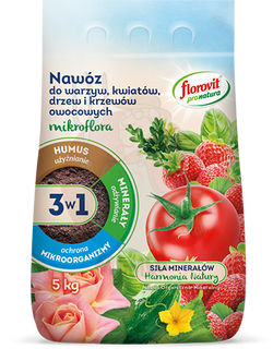 Mikroflora 3w1 nawóz do warzyw, kwiatów, drzew i krzewów owocowych 5 kg Florovit