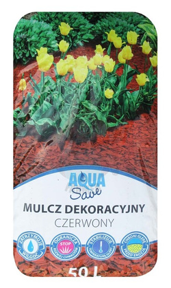 MULCZ DEKORACYJNY AQUA SAVE 50L CZERWONY