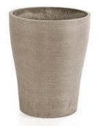 Composite flower pot, taupe