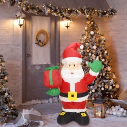 Dmuchany Mikołaj świąteczny LED 135 cm