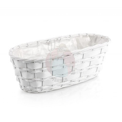 Balkonówka wiklinowa biała 34x14x12