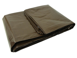 Plandeka ochronna extra gruba brązowa 4 × 5 m, 200 g/m² Geko