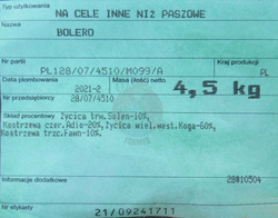 Mieszanka Traw Bolero 4,5 kg