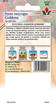 Dynia zwyczajna cukinia Goldena 2 g Coleus