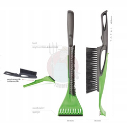 Drapak do lodu ICE CAR 2 żółty dwuczęsciowy trwały