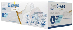 Rękawiczki winylowe Euro Gloves L białe