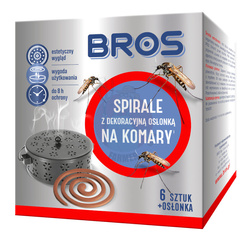Spirale na komary 6 szt. z dekoracyjną osłonką metalową