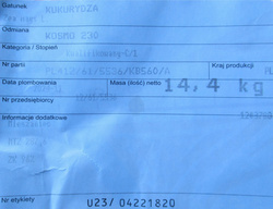 Kukurydza Kosmo kwalifikat C1