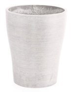 Composite flower pot, white