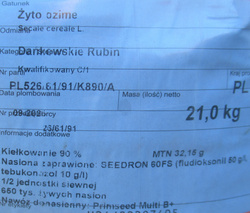 Żyto Dańkowskie Rubin