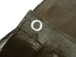 Plandeka ochronna extra gruba brązowa 4 × 5 m, 200 g/m² Geko