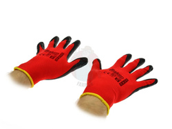 Protective gloves Geko s.8 nitrile red