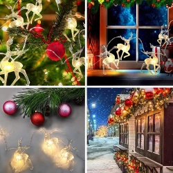 Lampki świąteczne / Girlanda LED Renifery 1,5 m