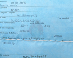 Żyto jare Bojko kwalifikat C1