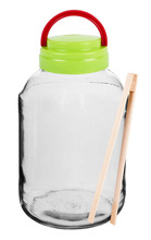 Słoik 4 L - plast zakrętka (fi 100) + szczypce