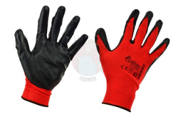 Protective gloves GEKO R10 red nitrile