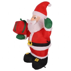 Dmuchany Mikołaj świąteczny LED 135 cm