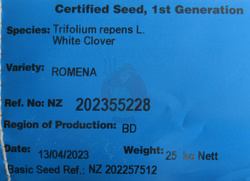 Koniczyna biała Romena kwalifikat C1