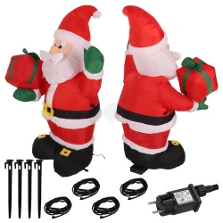 Dmuchany Mikołaj świąteczny LED 135 cm