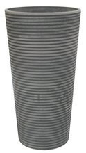 Composite flower pot, tall, grey