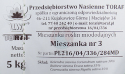 Mieszanka miododajna nr 3 pod dotację mix 5 kg