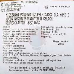 MUSLI HEST (PODSTAWOWE) 20KG