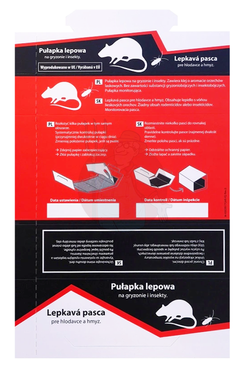 Pułapka lepowa na myszy, szczury, insekty