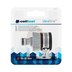 Przyłącze uniwersalne na kran z obejmą IDEAL 15 - 19 mm