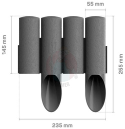 PALISADA OGRODOWA 4 ELEMENTOWA STANDARD GRAFIT